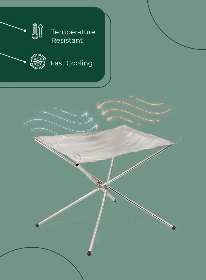 Green Lion Portable Bonfire Stainless Steel Stand – image 16