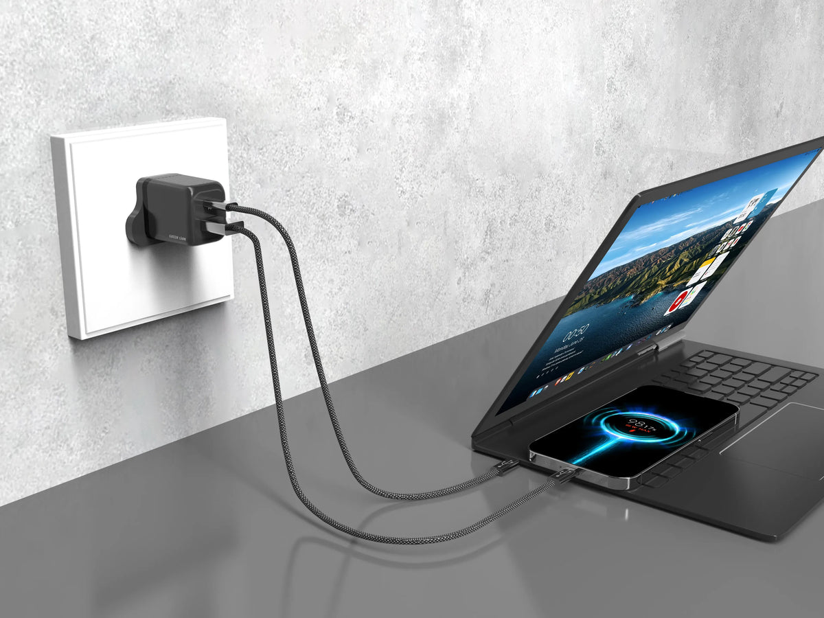 Green Lion Ultra Compact Ga NWall Charger PD+QC 45 WCto C - Black – image 2