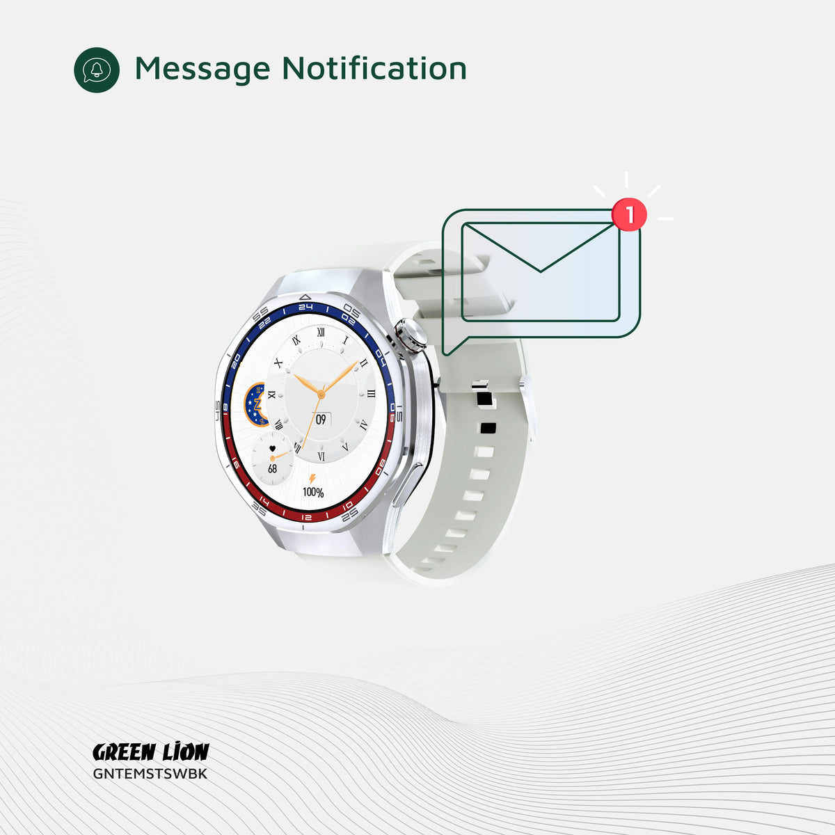 Green Lion Tech Master Smart Watch - Silver – image 12