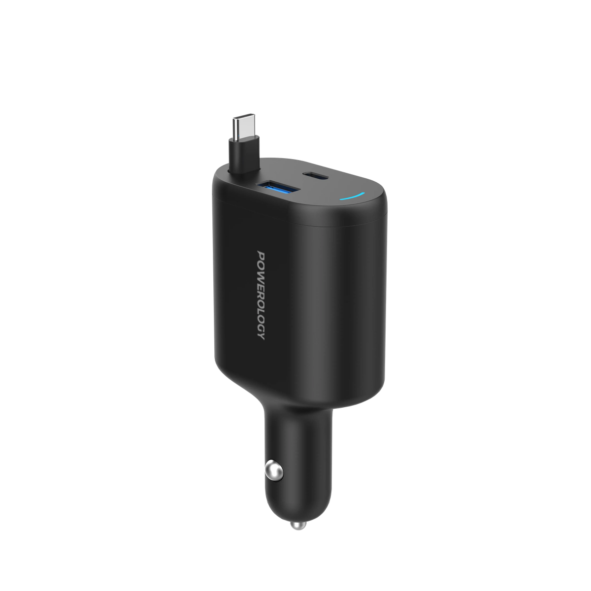 Powerology Type C Retractable Car Charger 103w Black – image 18