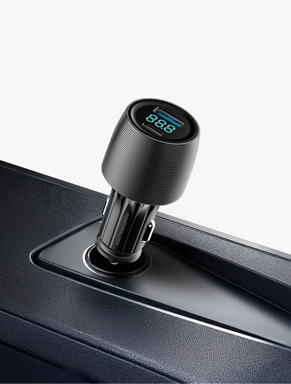 Powerology VELOX 83 W Dual-Port Car Charger with Type-CCable - Black – image 3