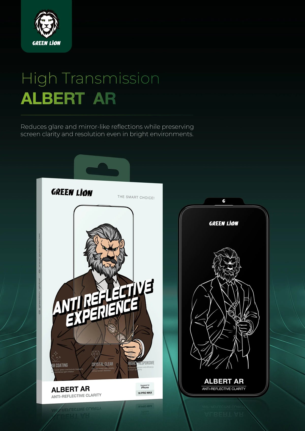 Green Lion Albert ARScreen Protector - Clear – image 9