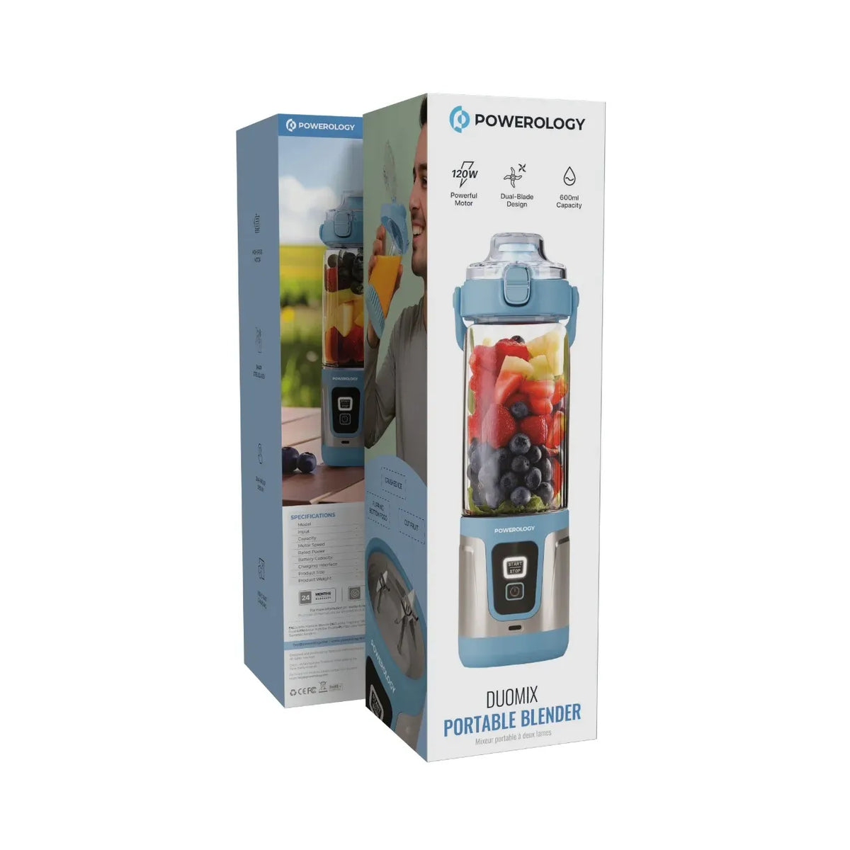 Powerology Duomix Portable Blender - Blue – image 3