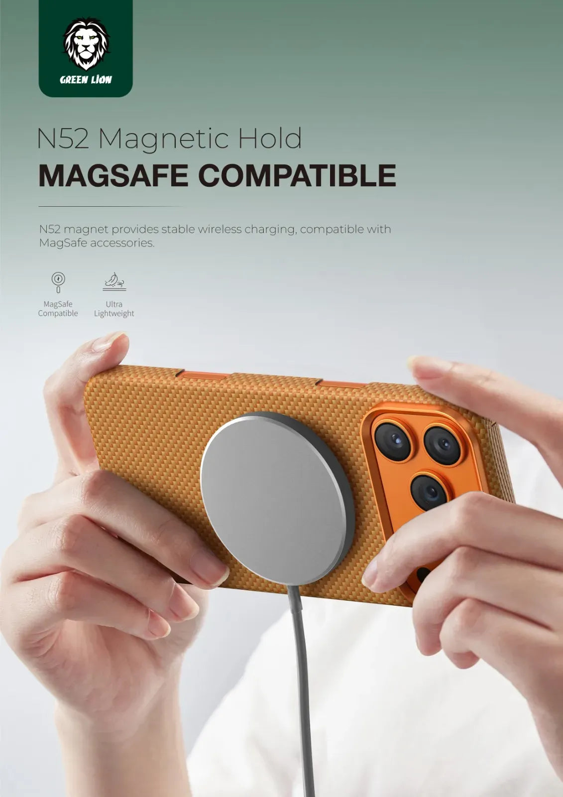 Green Lion MagSafe Kevlar Case - Orange – image 2