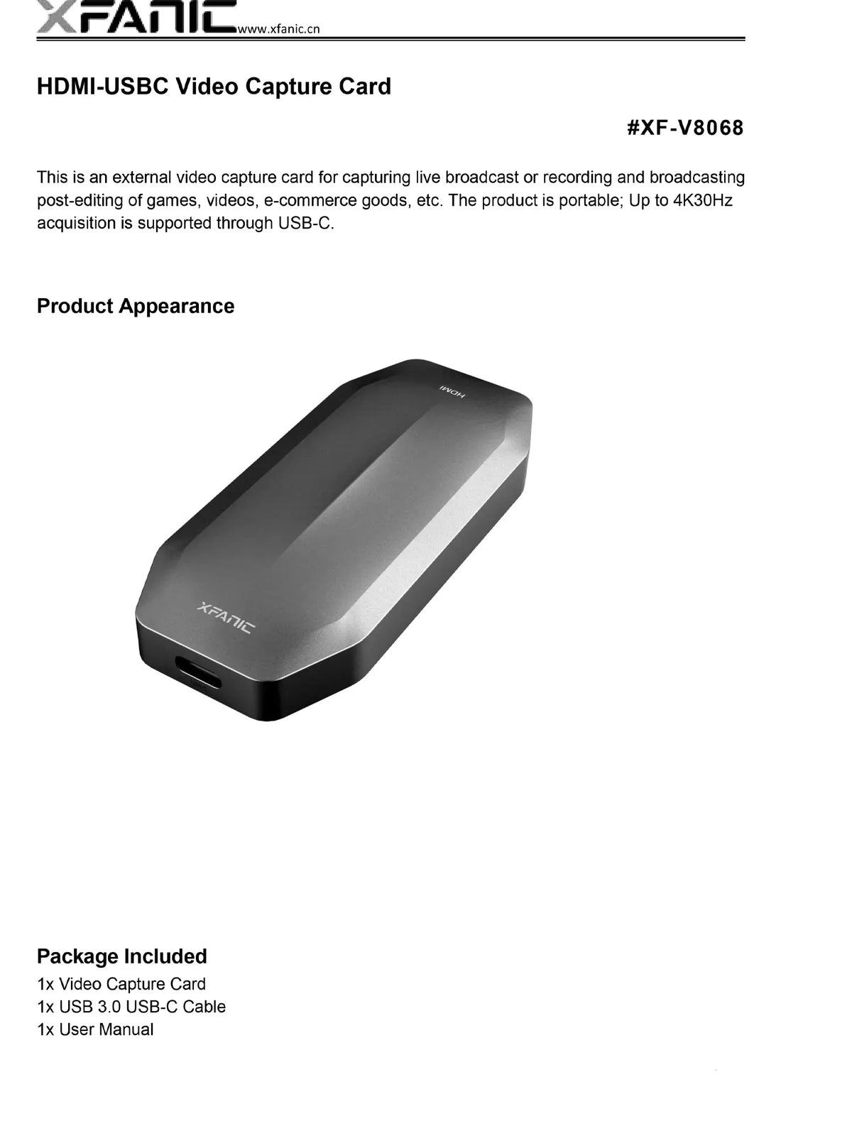 Powerology Capture Card 1 C 3 2 Gen1 Input 1 Hdmi 1 4 Support 4k 30hz – image 7