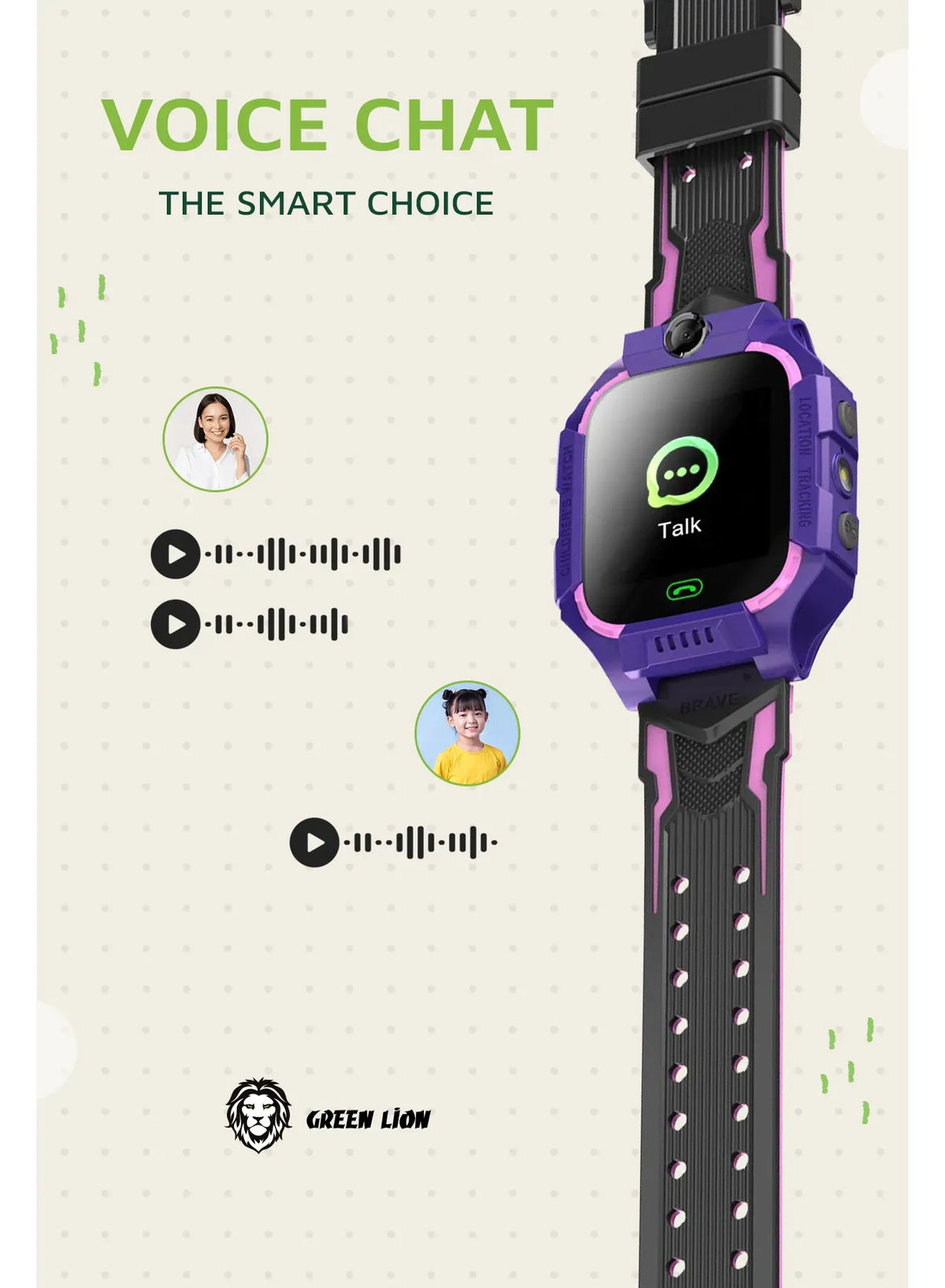Green Lion 2 Gkids Smart Watch Series 5 - Purple – image 4