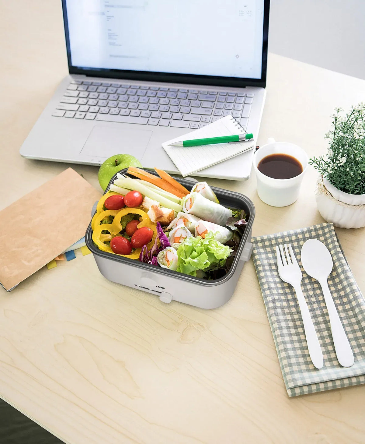 Green Lion Lunch Mate Electric Lunch Box 1.8 L - White – image 5