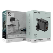 Green Lion Ultra Compact Gan Wall Charger PD+QC 35 W - Black