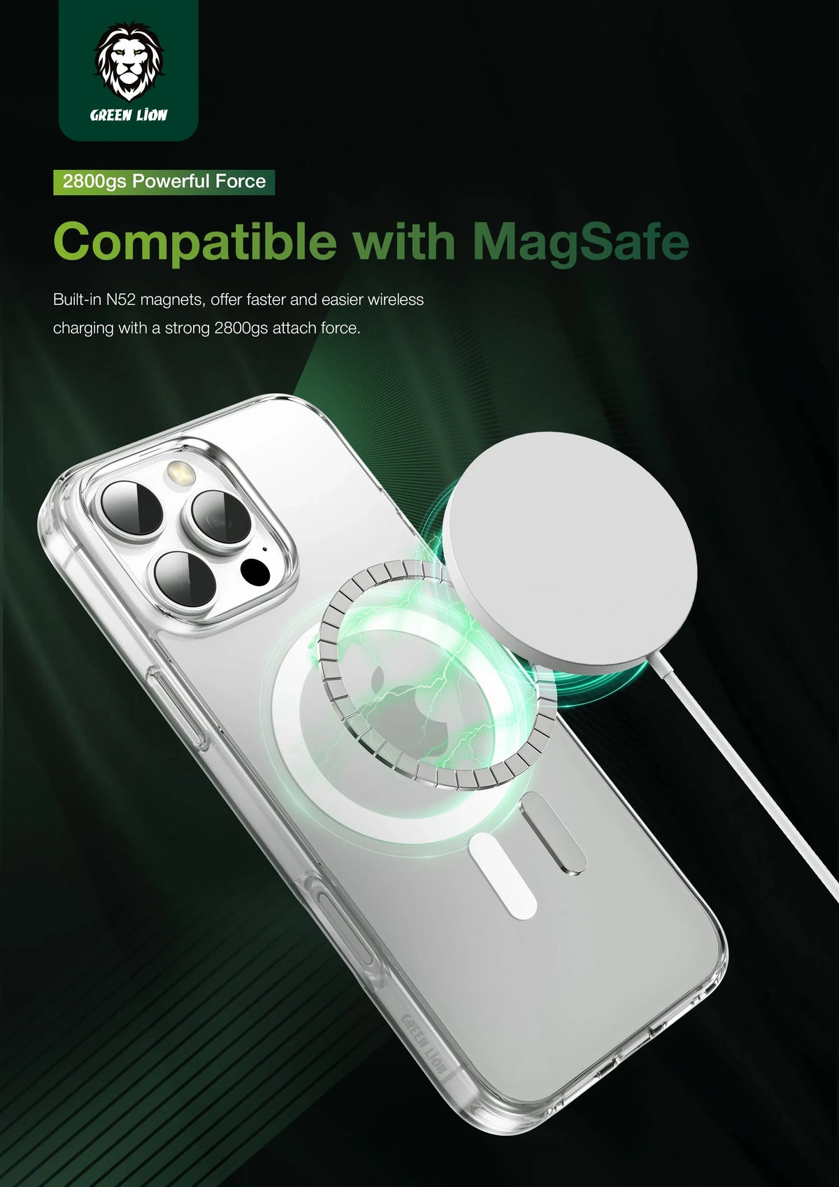 Green Lion Mag Safe Crystal Clear – image 6