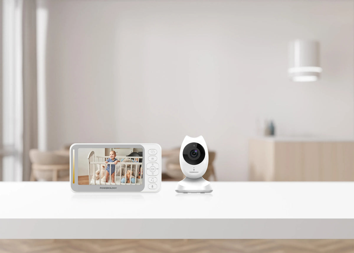 Powerology 4 3 HD LCD Display Vga Camera Baby Monitor White – image 6