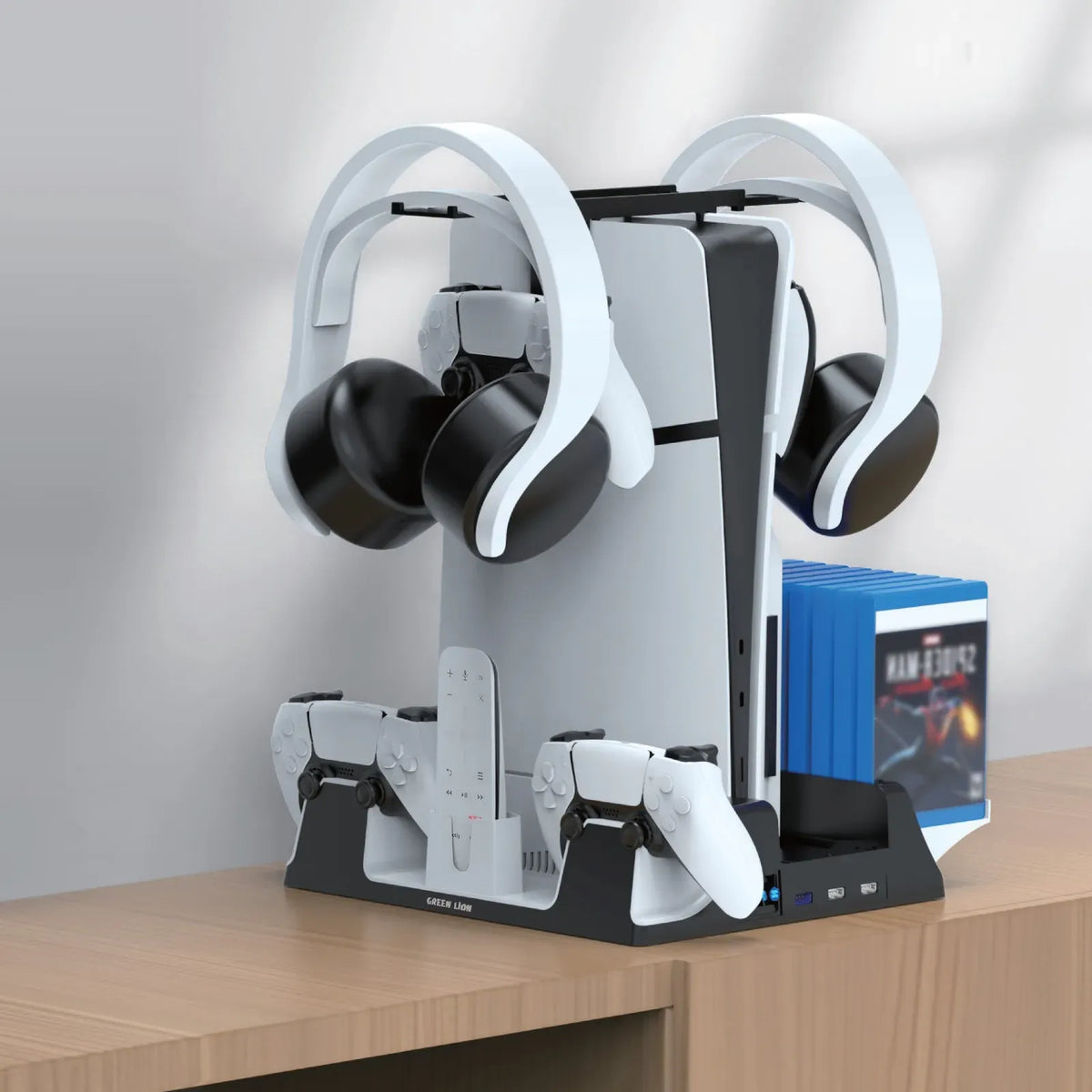 Green Lion Ps5 Cooling Stand Charging Station White – image 2