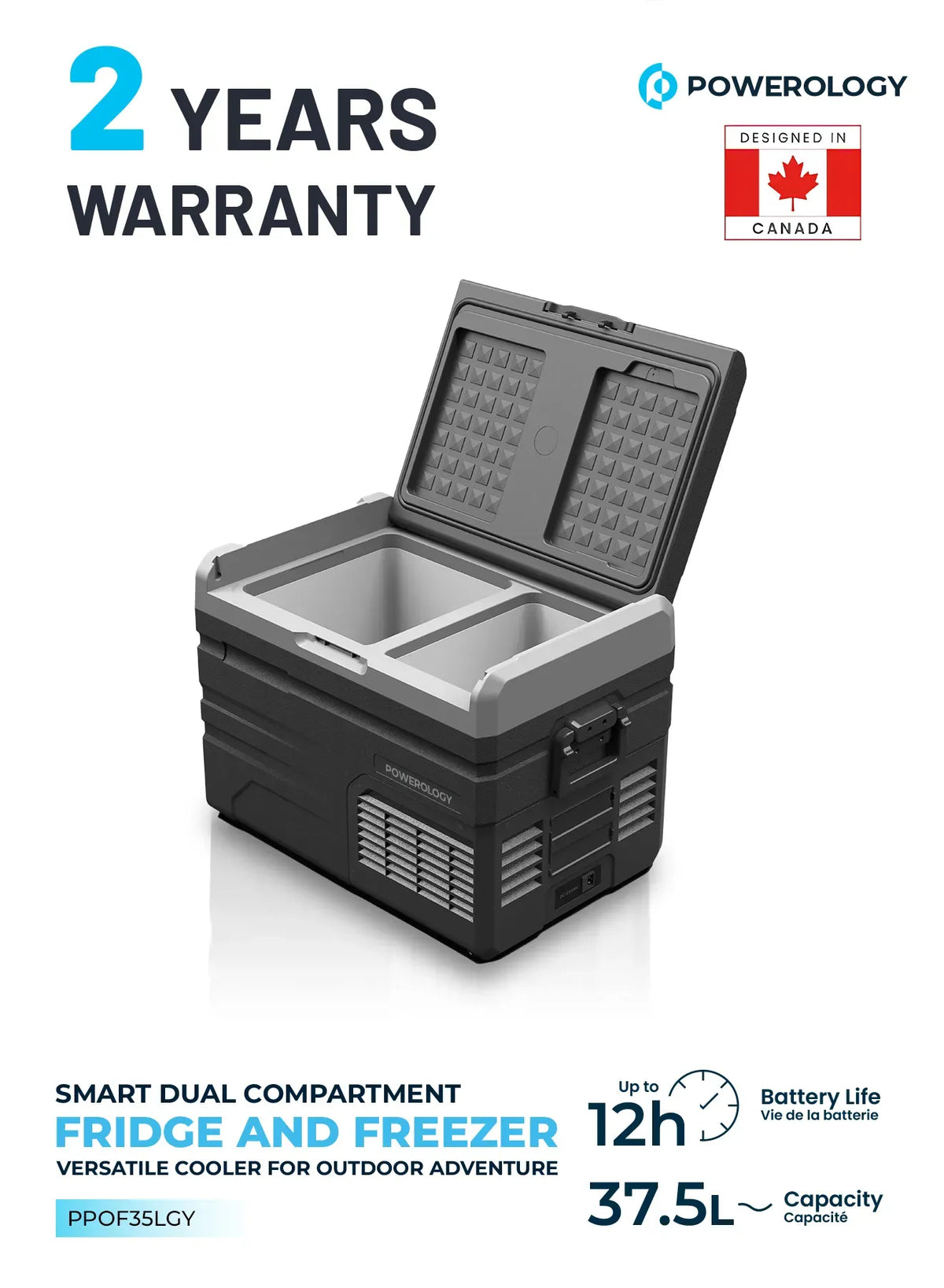 Powerology Small Dual Compartment Fridge and Freezer – image 15