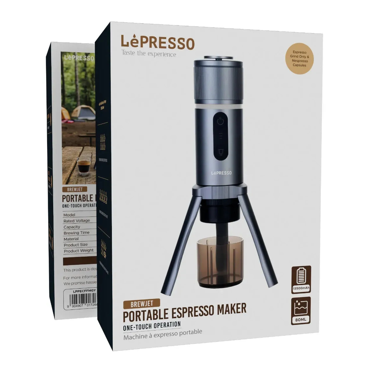 LePresso Brewjet Portable Espresso Maker Gray – image 4