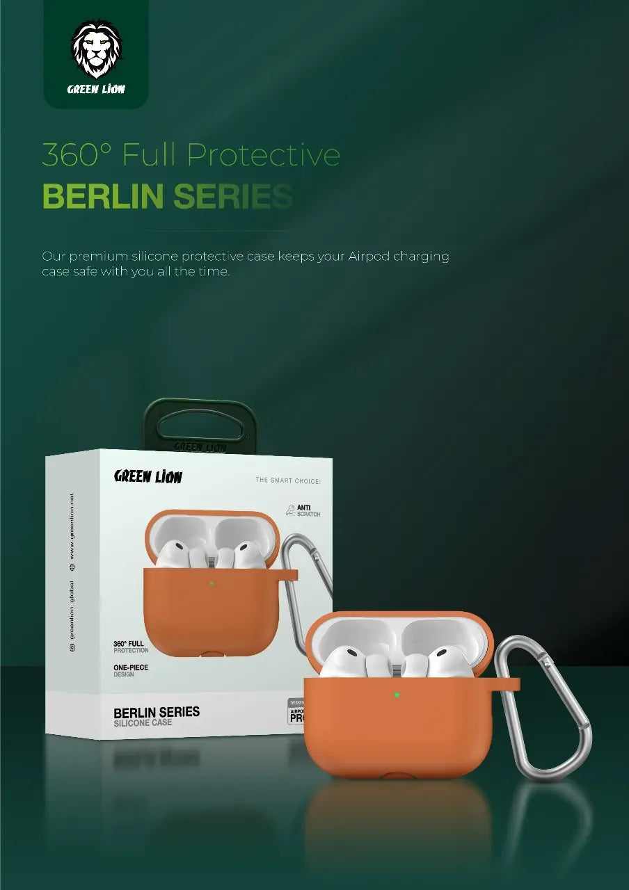 Green Lion Berlin Series Silicone Casefor Airpod Pro - Orange – image 4