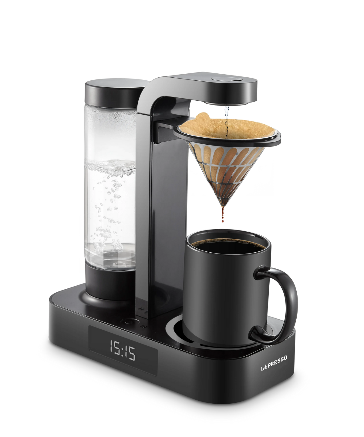 LePresso Brew Time Drip Coffee System with Multiple Brewing Modes Black – image 3