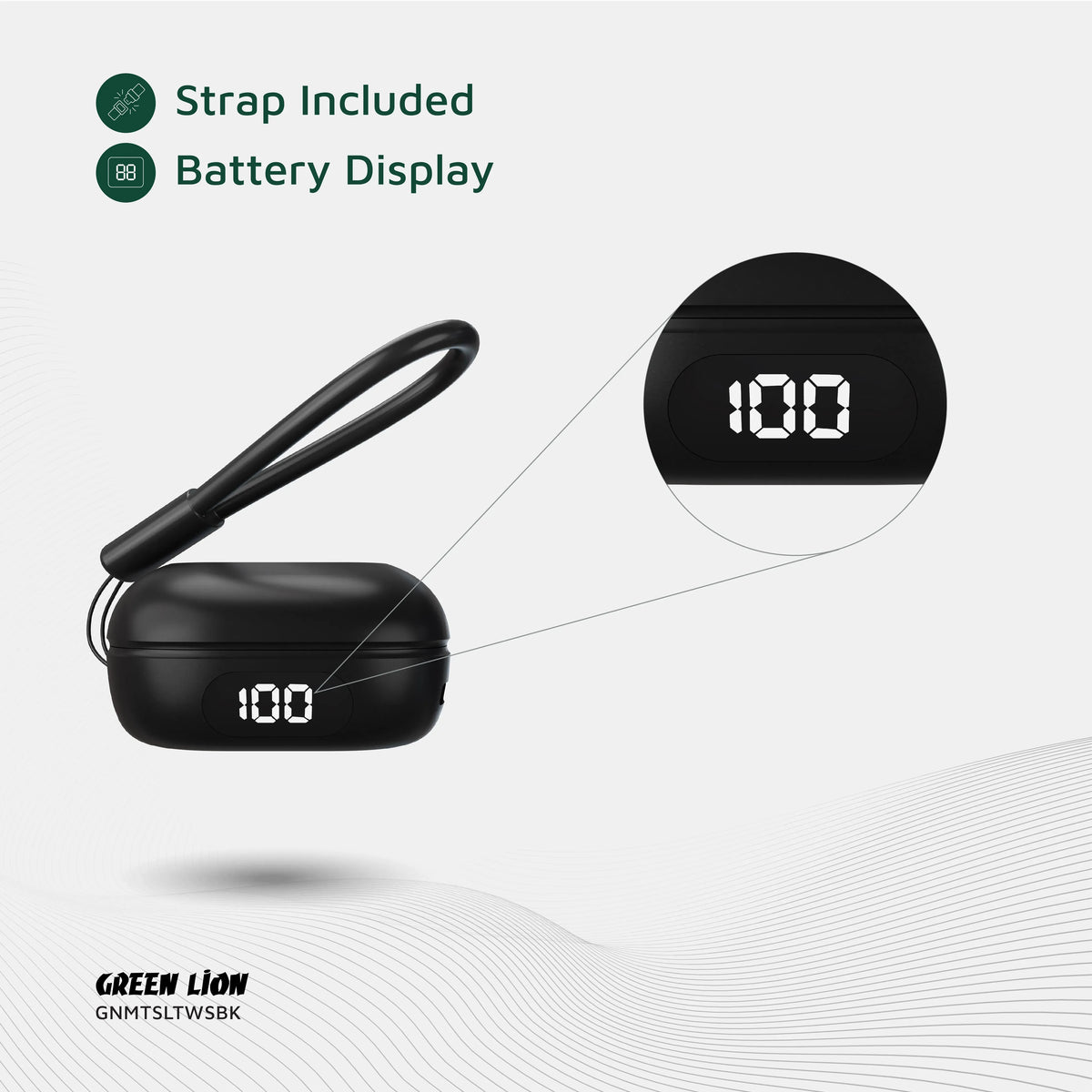 Green Lion Mittersill True Wireless Earbuds - Black – image 7