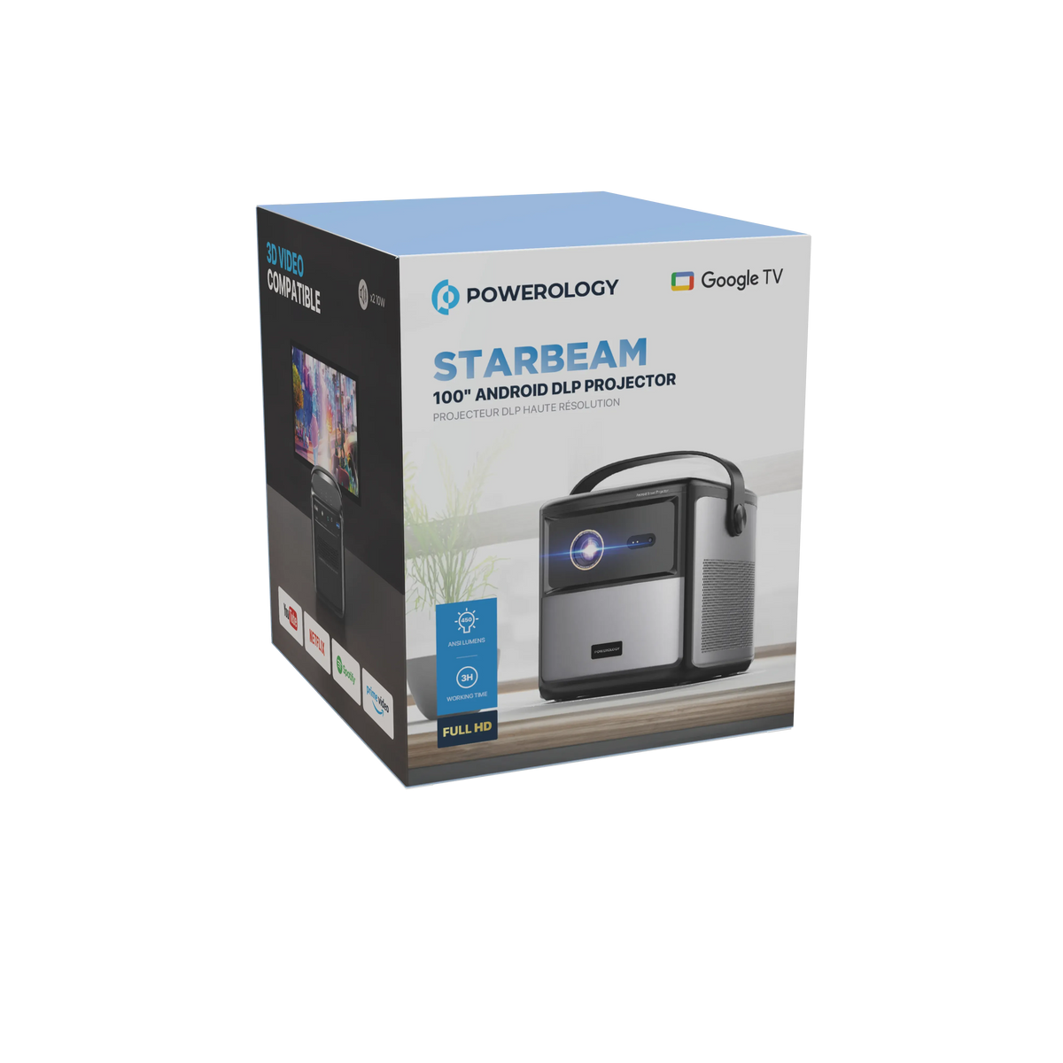 Powerology Starbeam 100 Google Dlp Projector Black – image 2
