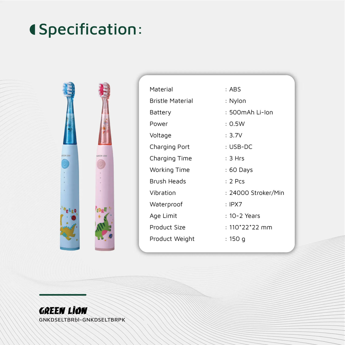 Green Lion Kids Electric Toothbrush - Pink – image 13