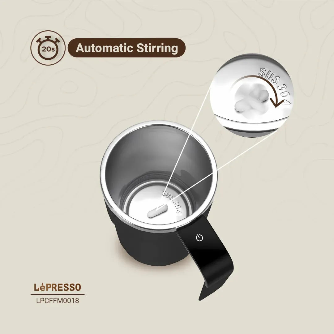 LePresso Stirmagic Auto Stirring Mug Black – image 6