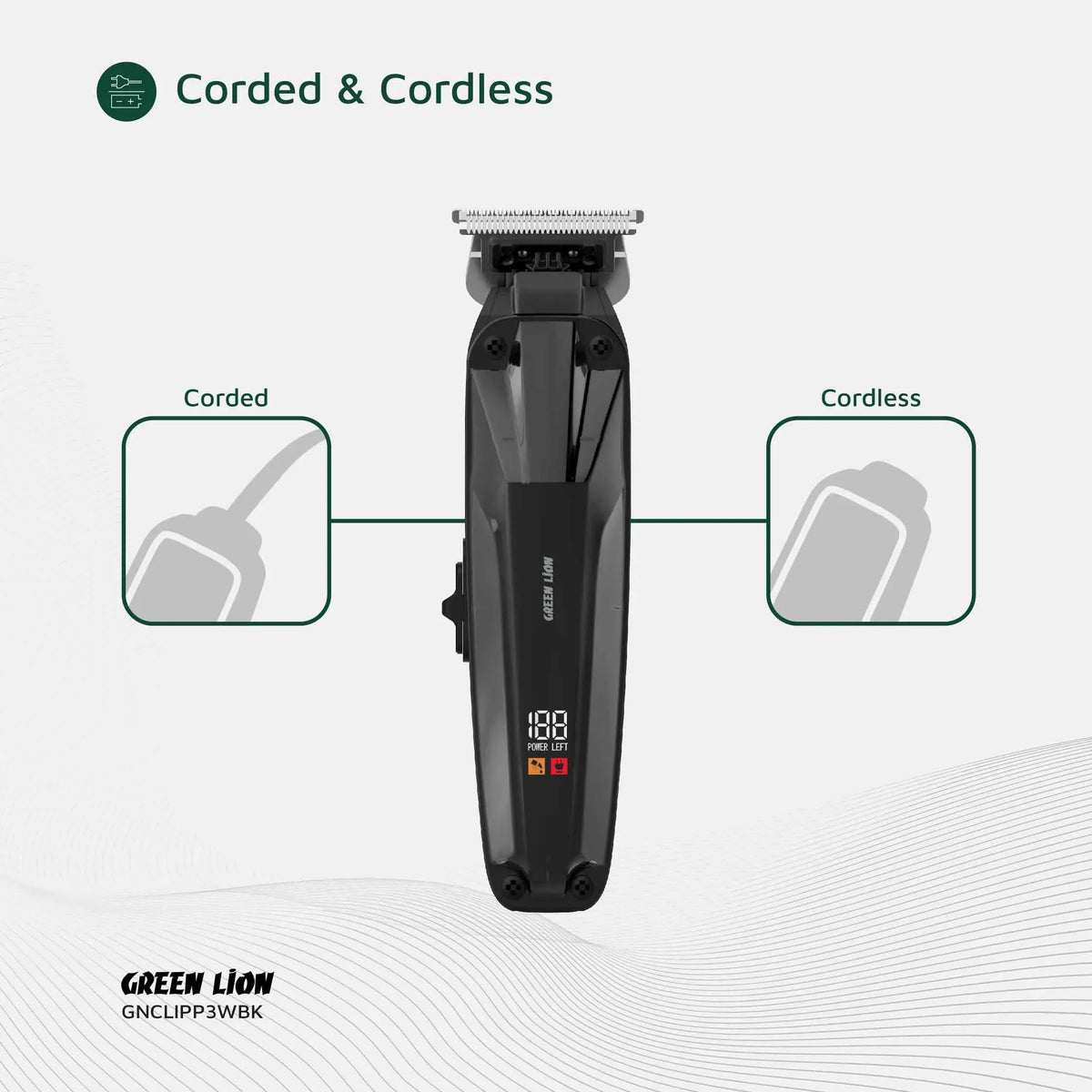 Green Lion Clip Master Professional Hair Clipper Black – image 10