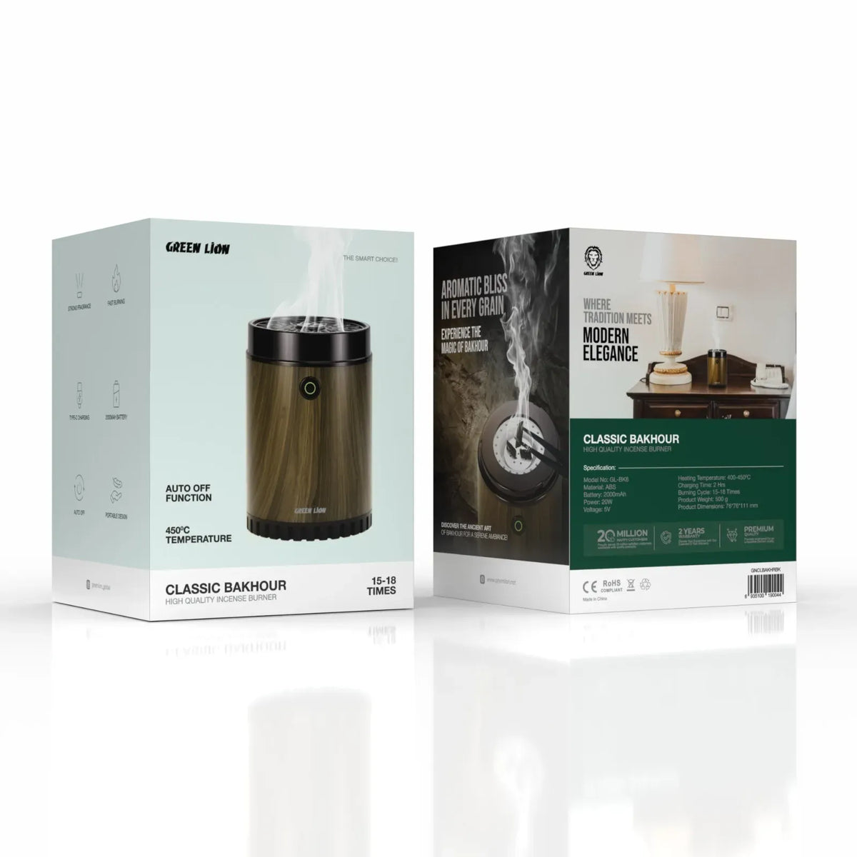 Green Lion Classic Bakhour 20 W - Black