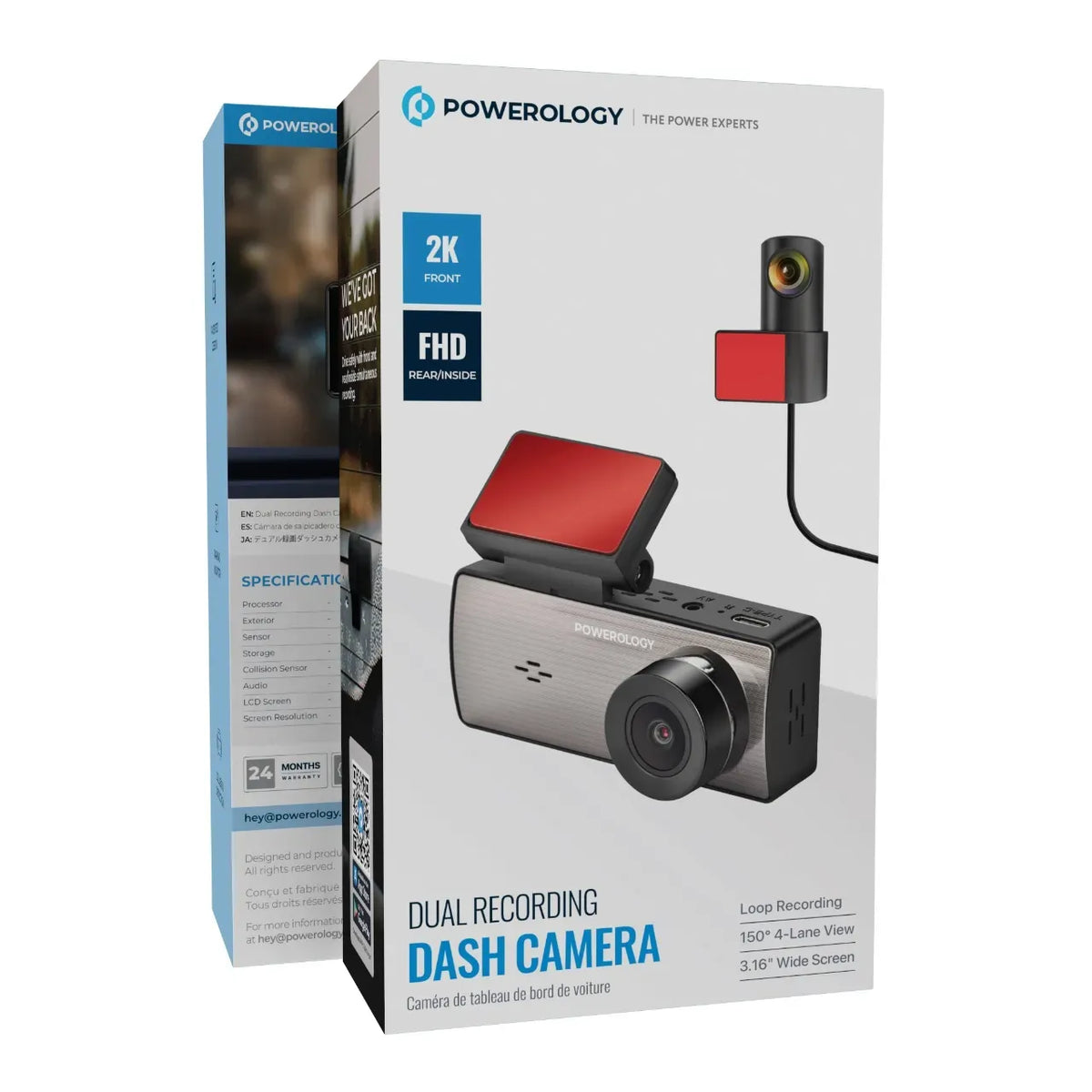 Powerology Dual Recording Dash Camera Black – image 17