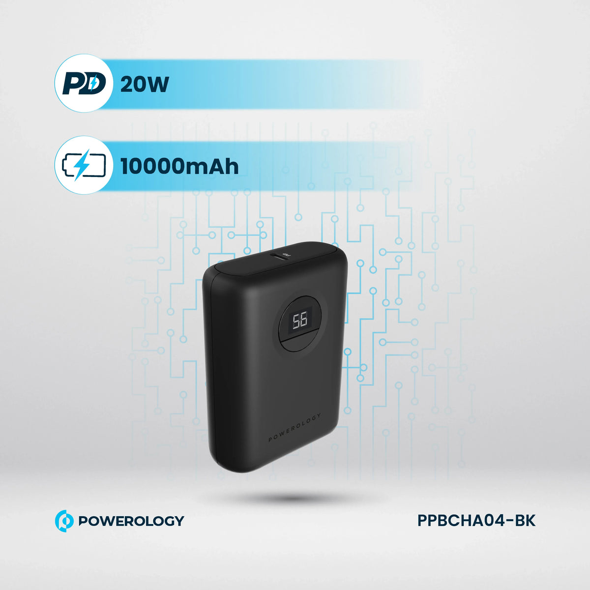 C Powerology Ultra Compact Power Bank 10000mAh PD 20w C to C 60w – image 10