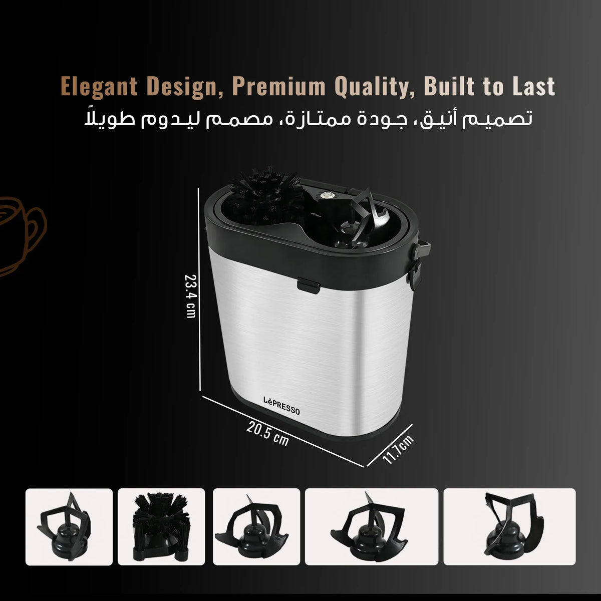 LePresso Sterilix Portafilter Cleaner Machine Silver – image 11