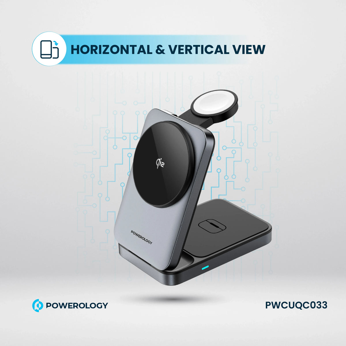 Powerology Qi2 Fast Charging Multi Device Hub Black – image 20