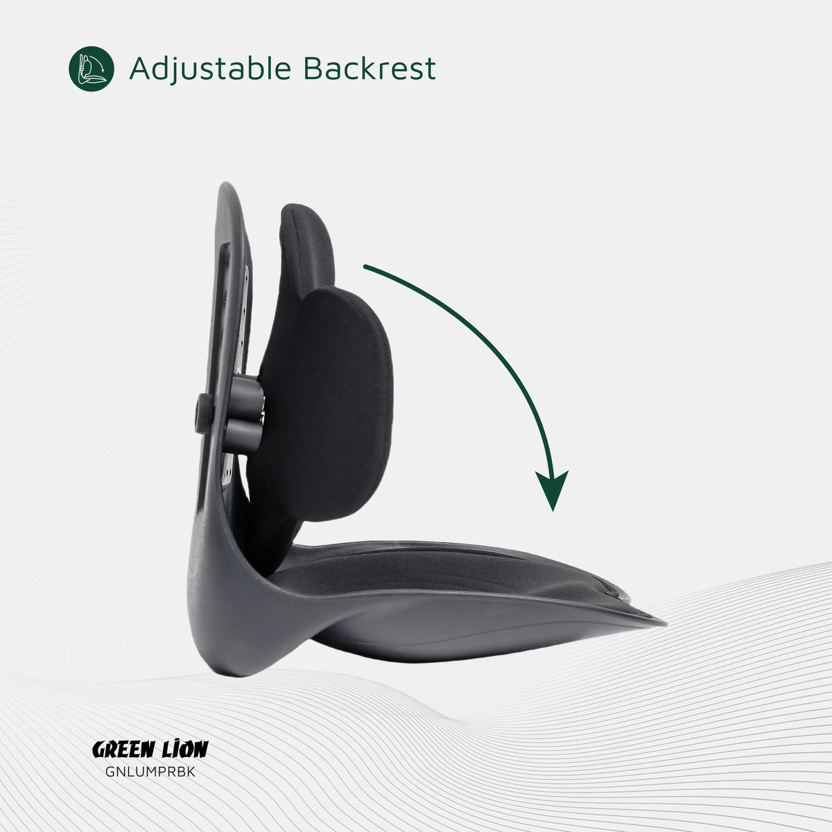 Green Lion Lumbar Pro Adjustable Back Support Black – image 9