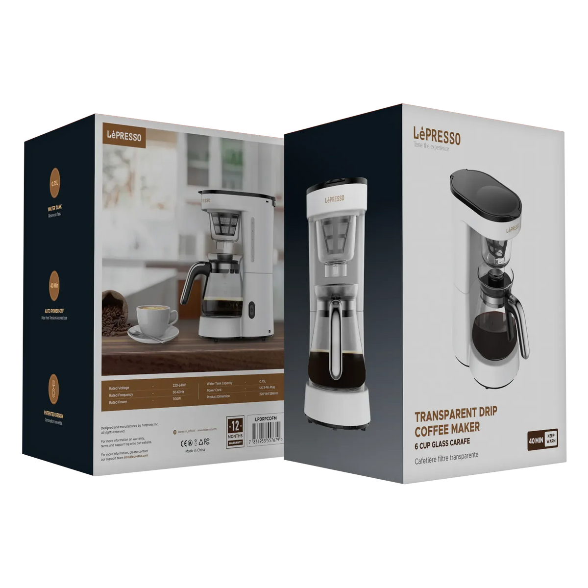 LePresso Drip Coffee Machine Bs Plug 0 75l White – image 19