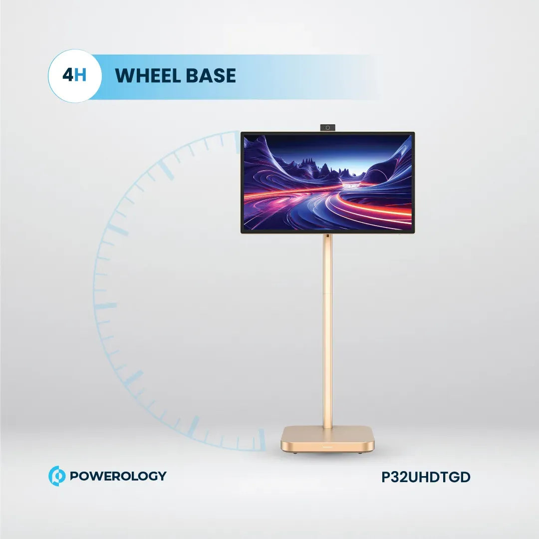 Powerology Android 32” UHD 60 Hz Tabletwith Stand 8+128 GB - Gold – image 12