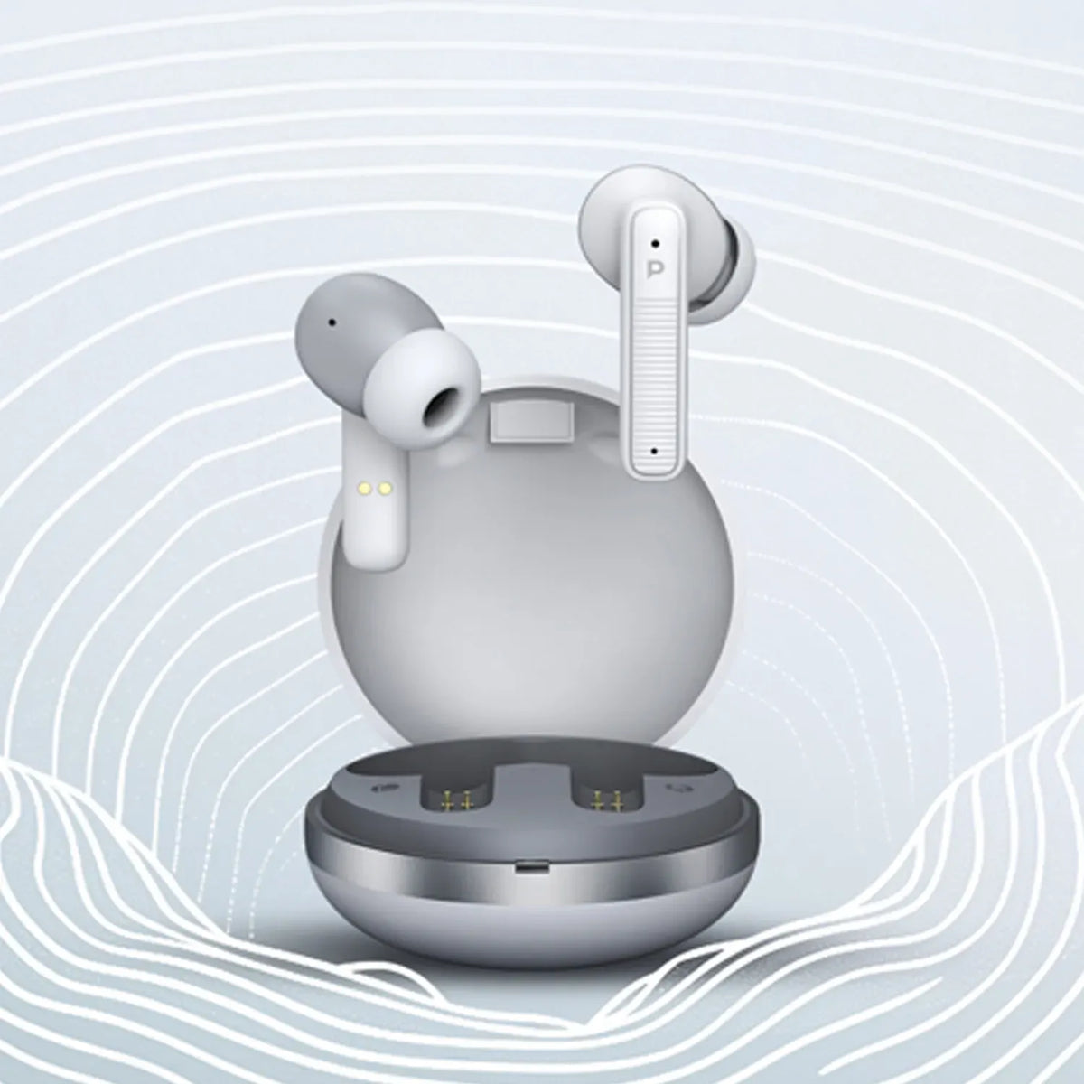 Powerology Quad ENCTrue- Wireless Earbuds - White – image 2