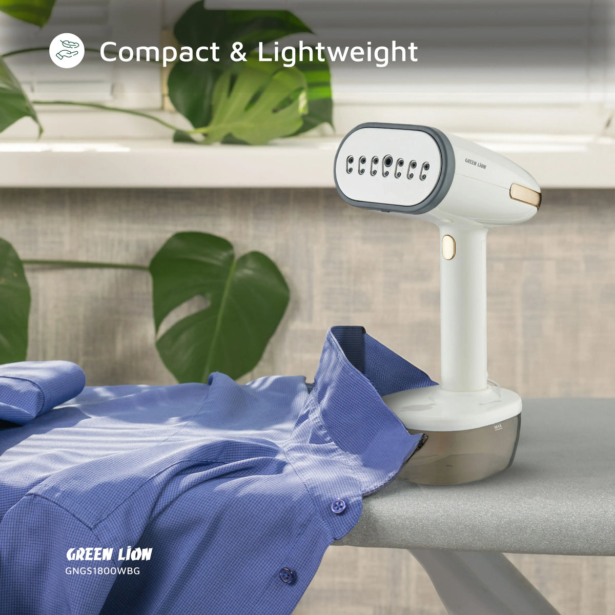 Green Lion Steam 1800w Garment Steamer Beige – image 9