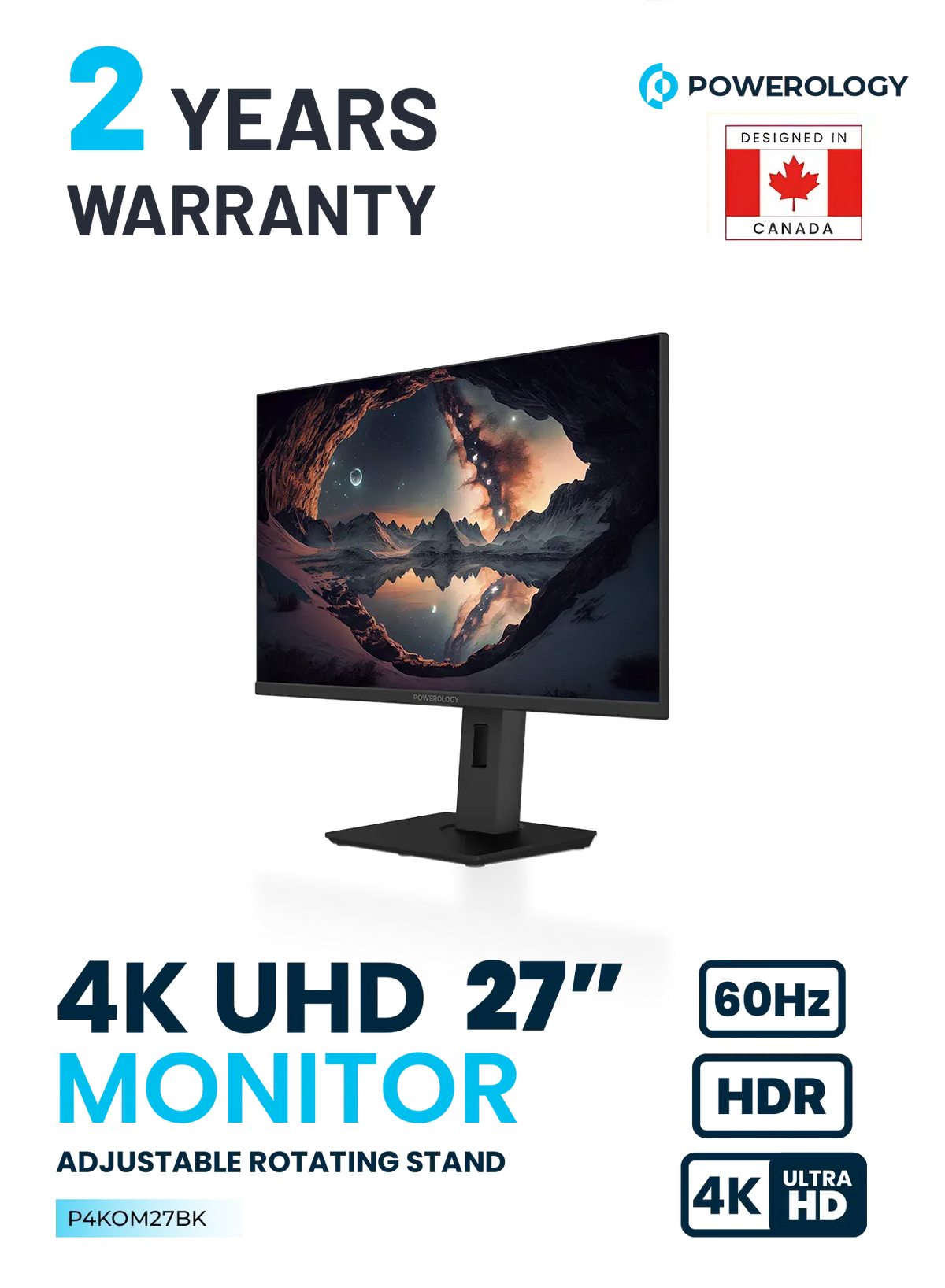 Powerology 27 4k Office Monitor with Rgb Light Black – image 12