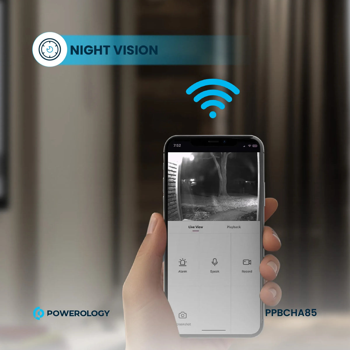 Powerology Smart Doorbell Camera Black – image 12