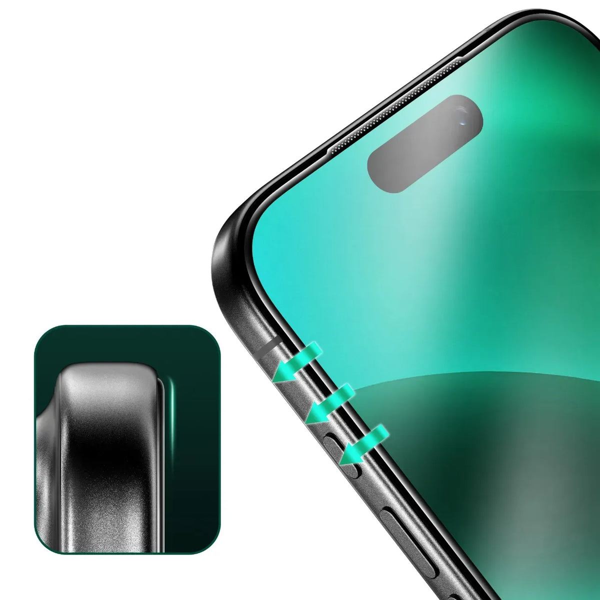 Green Lion 9 HSteve Matte AGGlass Protector - Black Edge/Clear – image 7