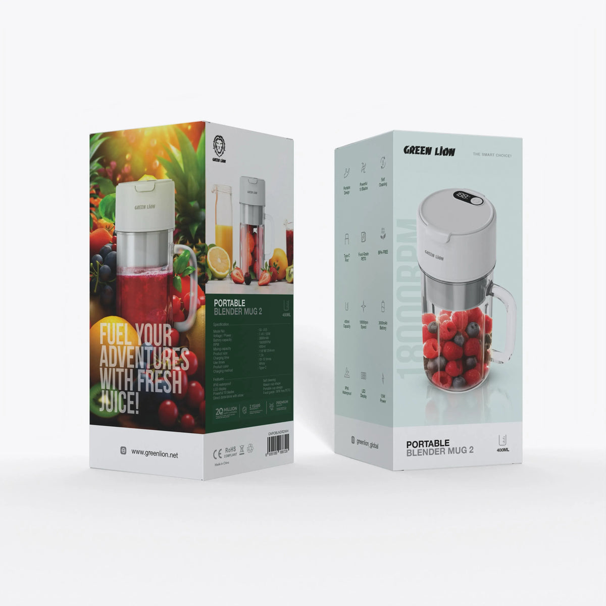 Green Lion Portable Blender Mug 2 White – image 5