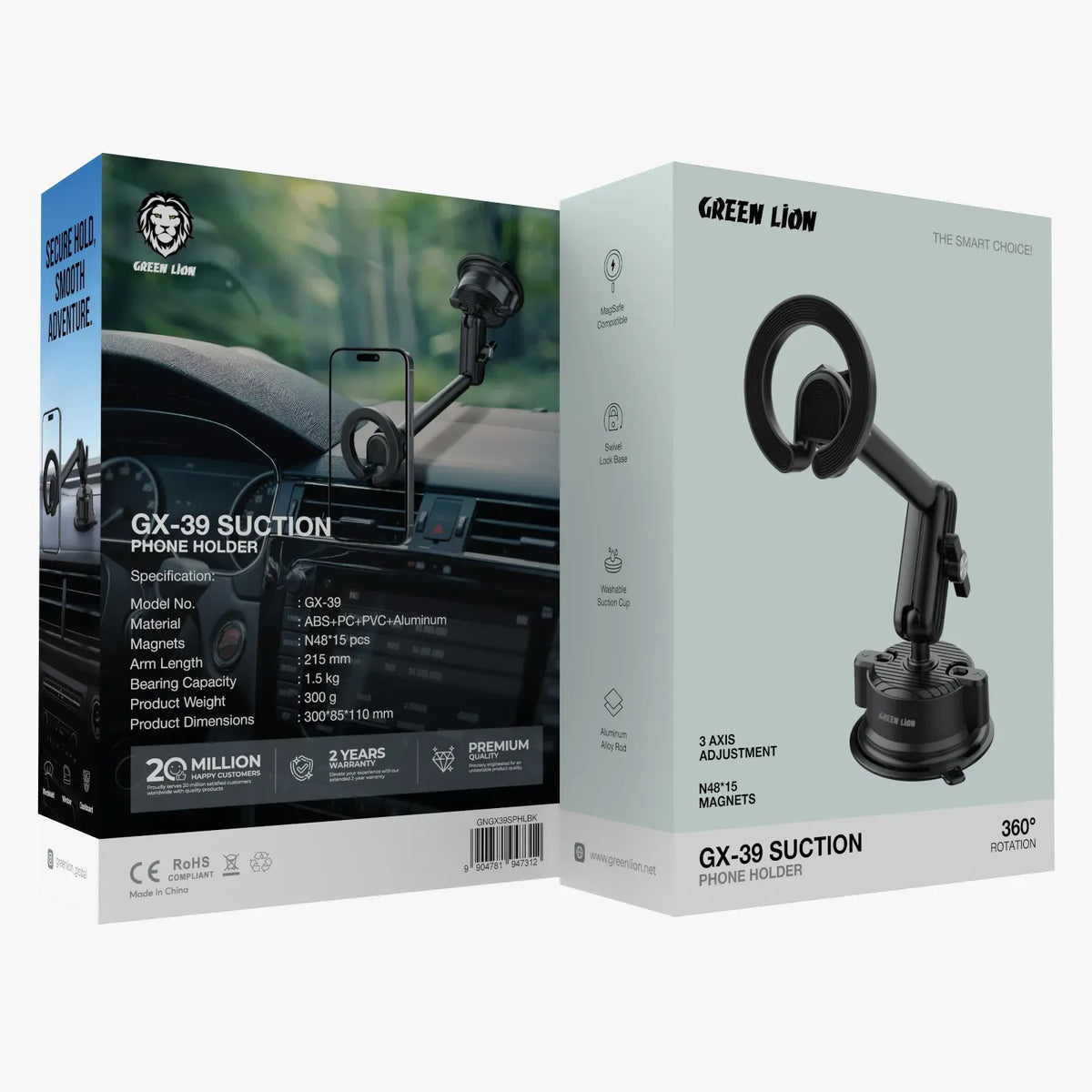 Green Lion GX-39 Suction Phone Holder - Black – image 8