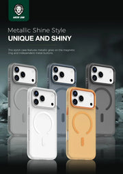 Green Lion Matte Mag Safe X Case - GrayTitanium