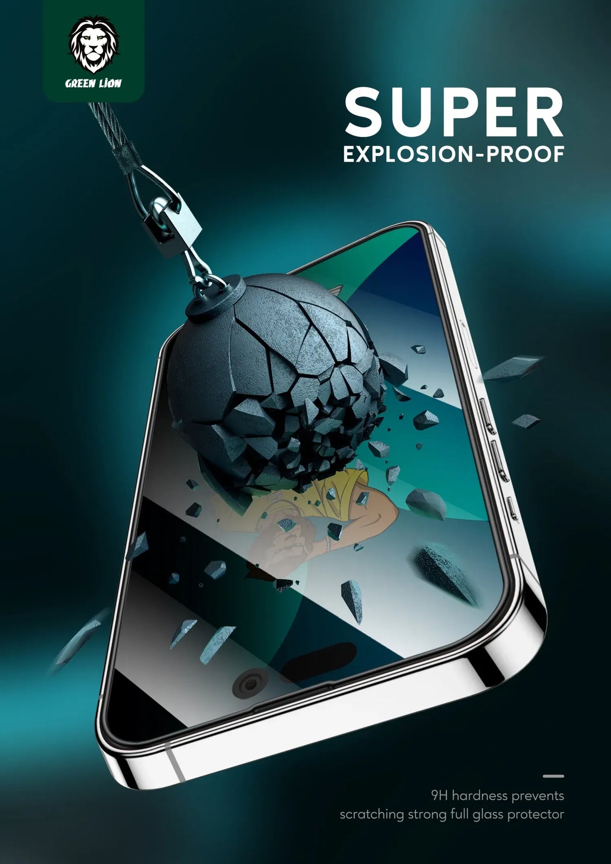 Green Lion 3 DSilicone Plus Screen Protector - Black Edge/Privacy – image 11