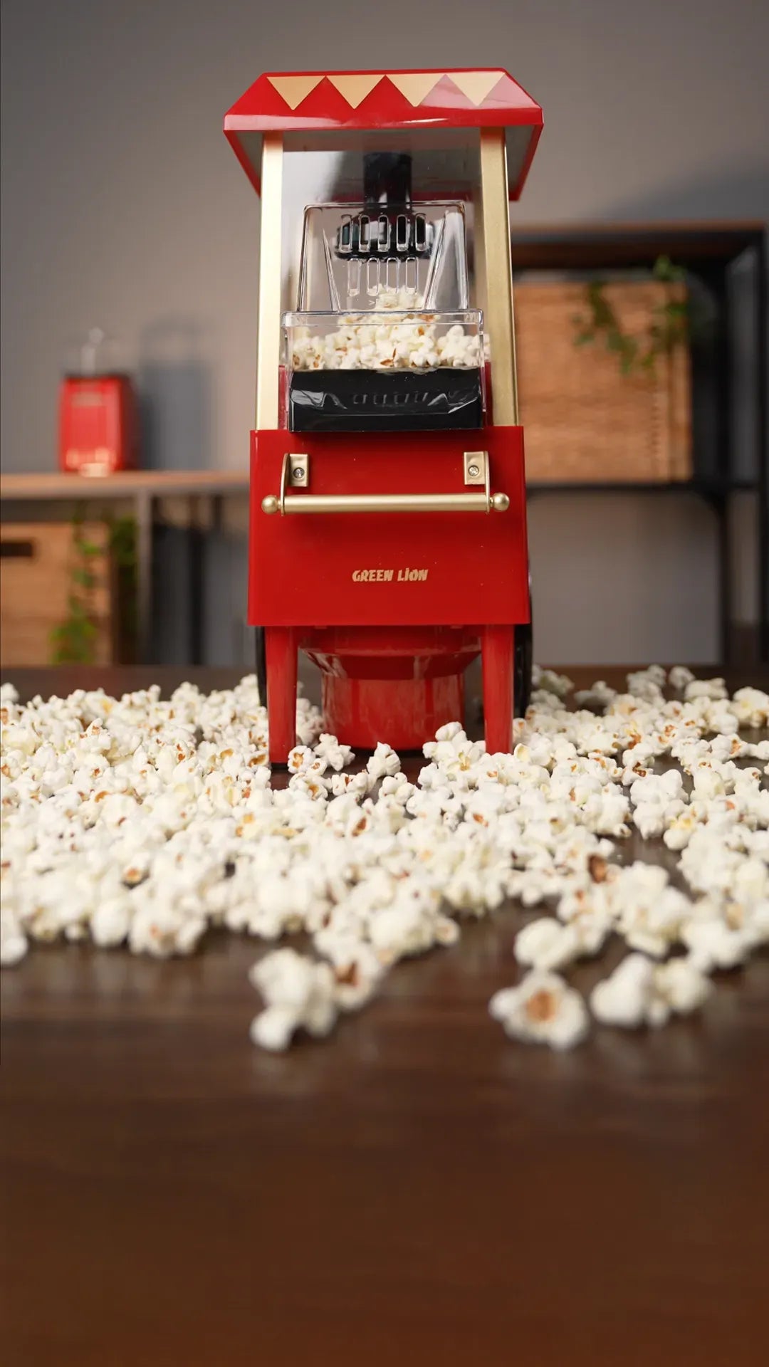 Green Lion Vintage Popcorn Maker - Red – image 3