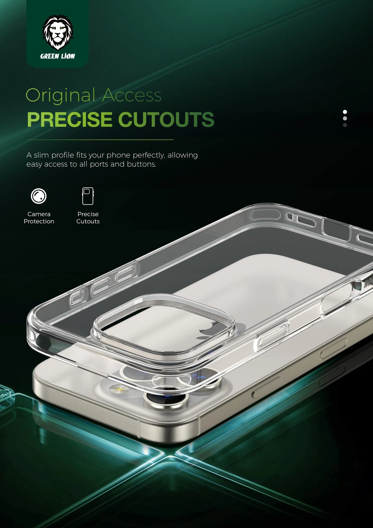 Green Lion Crystal Clear Case – image 5