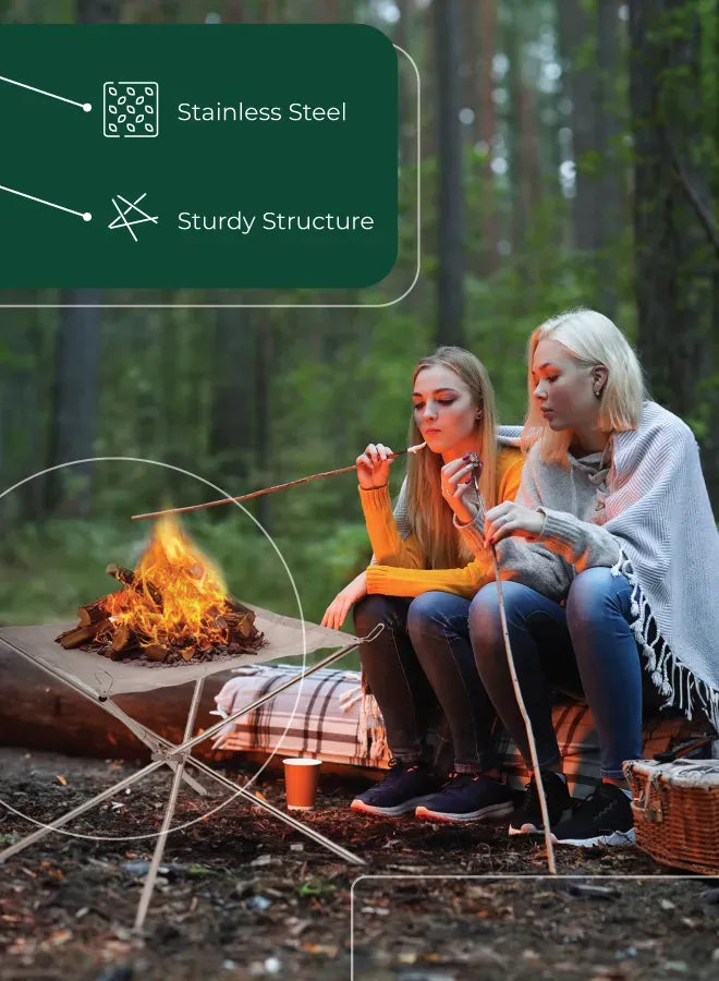 Green Lion Portable Bonfire Stainless Steel Stand – image 17