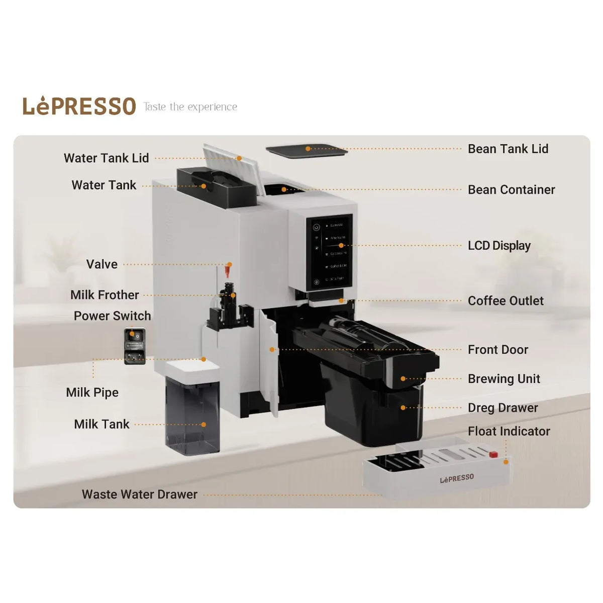 Lepresso Automatic Coffee Machine with Mobile App - Black – image 7