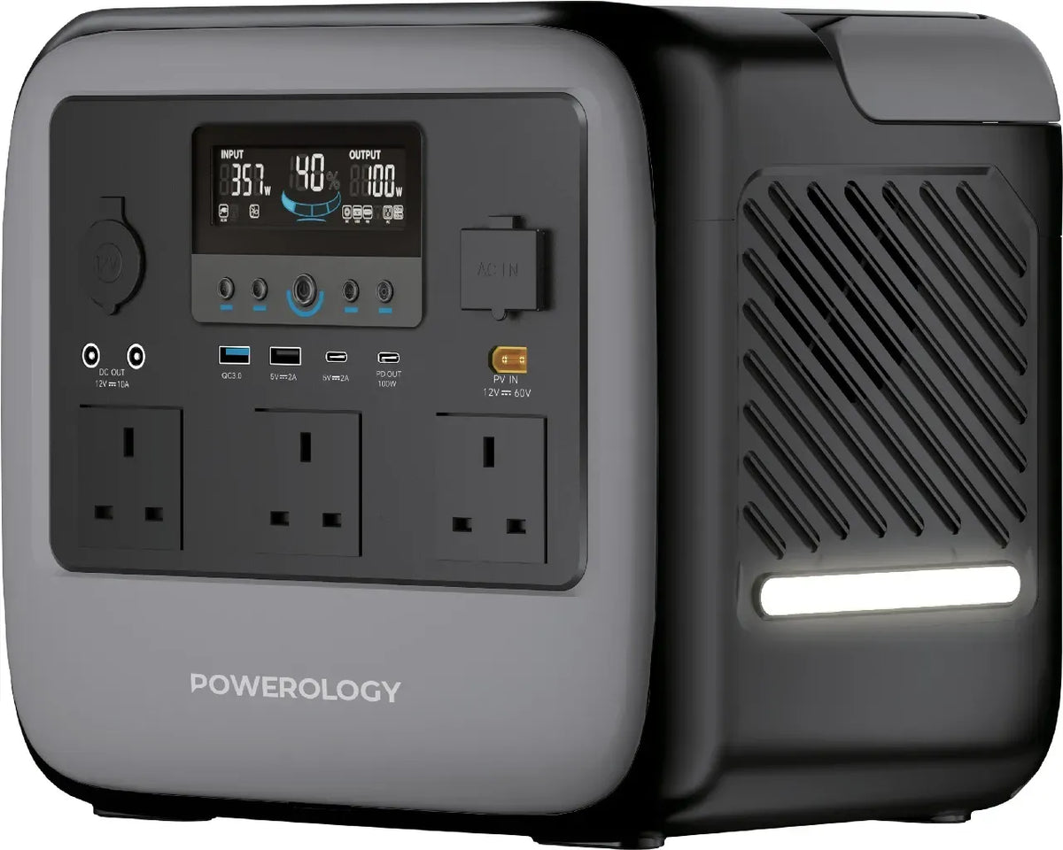Powerology Pater Iii Portable Power Station 1200w Gray – image 5