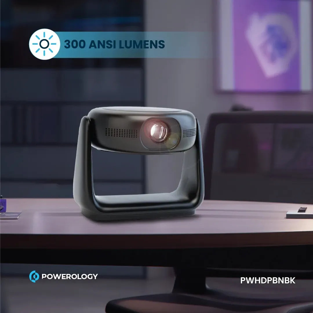 Powerology 300 Ansi Lumens Full HD Portable Projector with Built in Battery and LCD Light – image 20