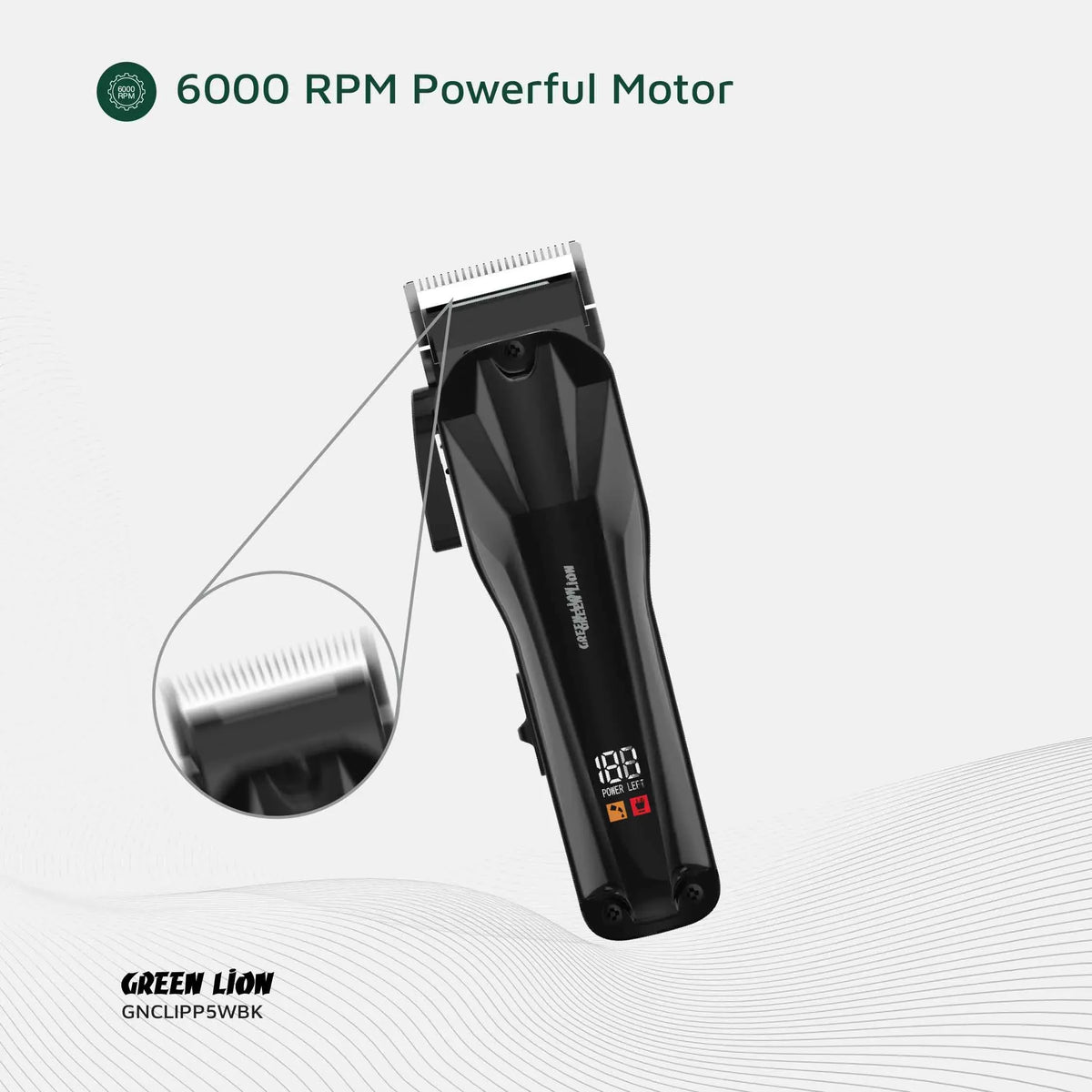 Green Lion Clip Pro Professional Hair Clipper Black – image 9