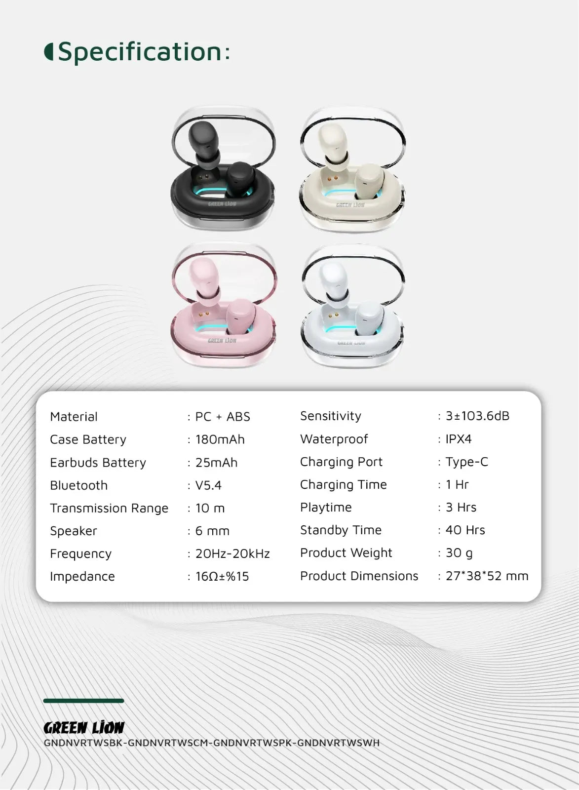 Green Lion Denver True Wireless Earbuds - Cream – image 10