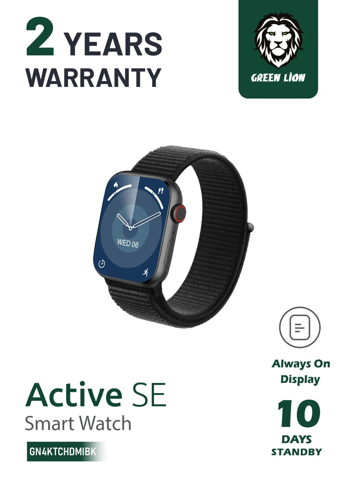 Green Lion Active Se Smart Watch - Black – image 8
